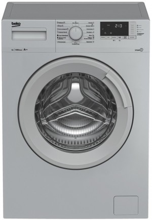Beko Стиральная машина WSRE6512ZSS, серебристый